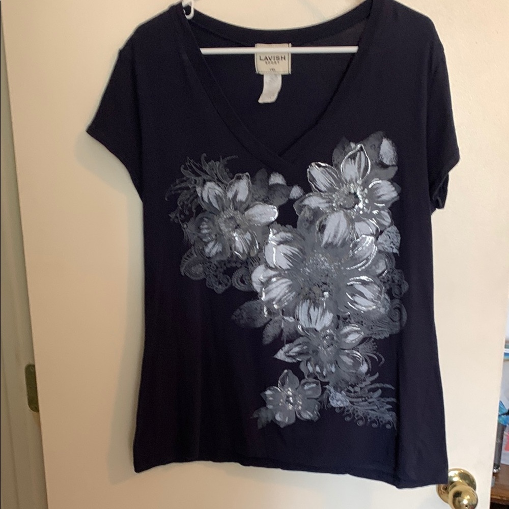 Lavish Sport Blue Graphic Short Sleeve Tee